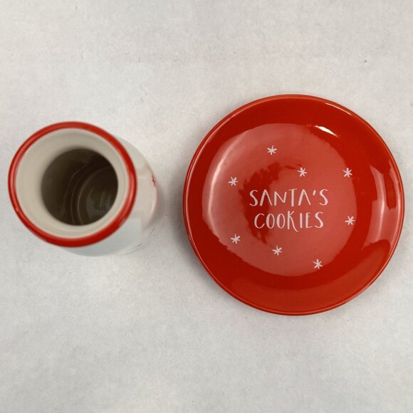 Santa's Cookies and Milk Ceramic Set Christmas Plate and Jug Holiday Treats NEW - Picture 9 of 16